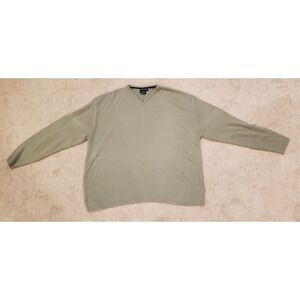 Vintage Sideout Men's V-Neck Grey-Green Sweater Size XL Made in Korea